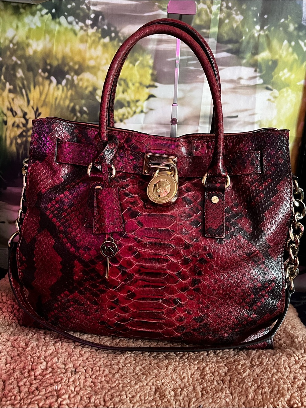Michael Kors Anaconda large satchel tote - Picture 3 of 13